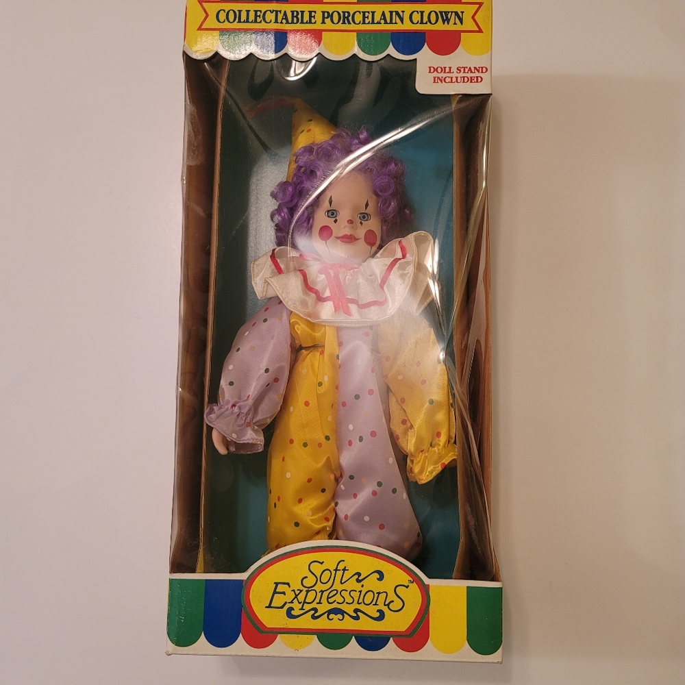 Soft Expressions Collectable Porcelain Clown